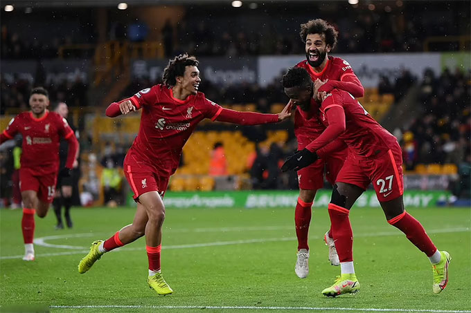 Thành tích thi đấu gần đây của Liverpool và Wolves